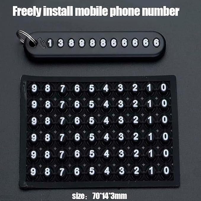 Braided Rope Anti-Lost Number Card Keychain