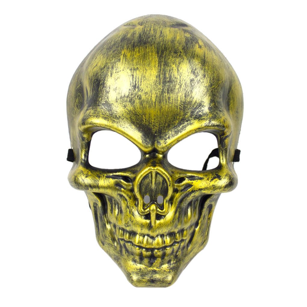 Antique Gold Skeleton Skull Mask