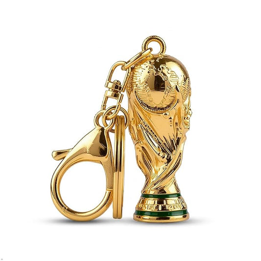 Mini Gold Football Trophy Metal Keychain
