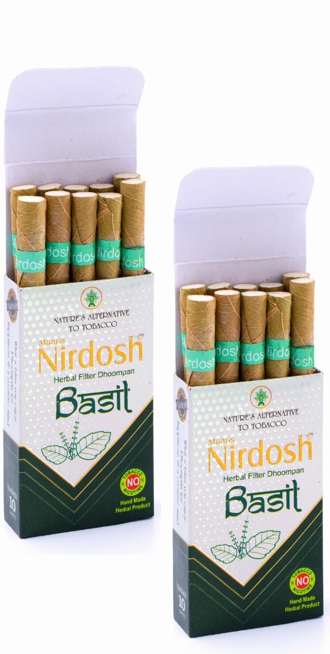 Nirdosh Herbal Filter Sticks, Basil, 3 x 10 Sticks