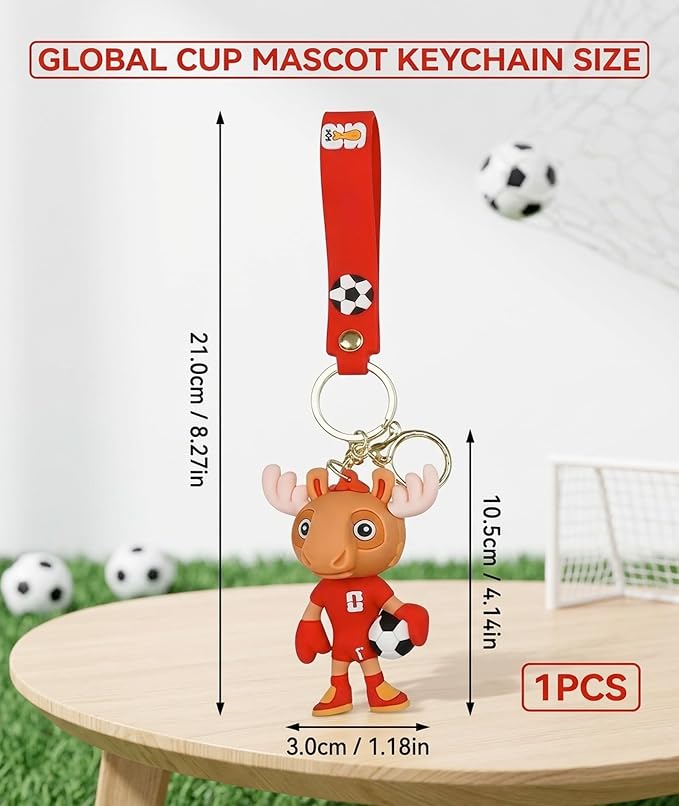 2026 Football Cartoon Keychain Gift