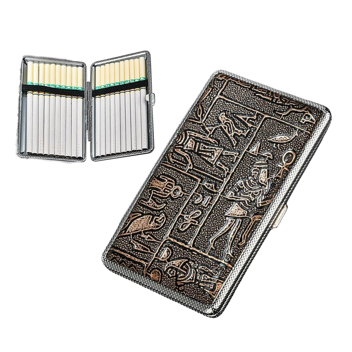 Slim Gold Cigarette Case, Hinged Lid