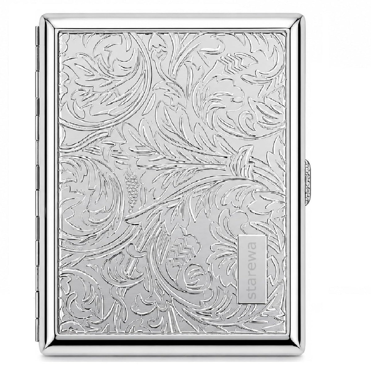 Metal Cigarette Case, Double-Sided Spring Clip, 20 Cigarettes