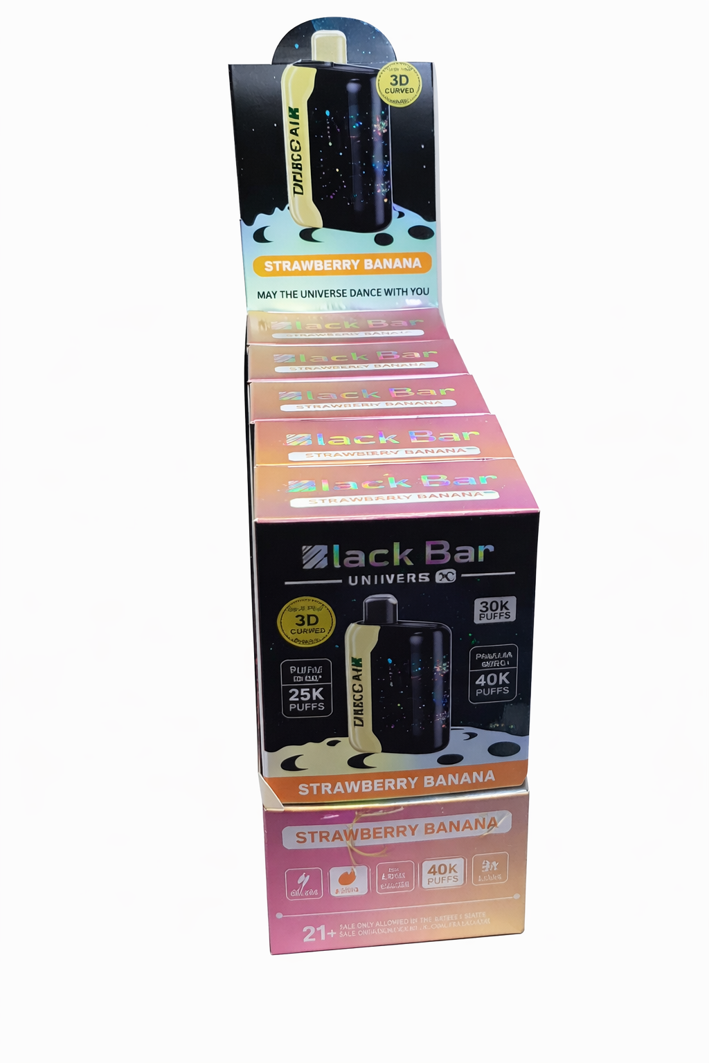 Black bar disposable vapes Strawberry banana