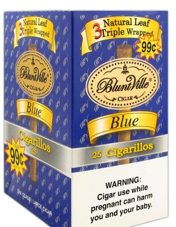 Bluntville Cigars Natural Leaf Triple Wrapper Blue