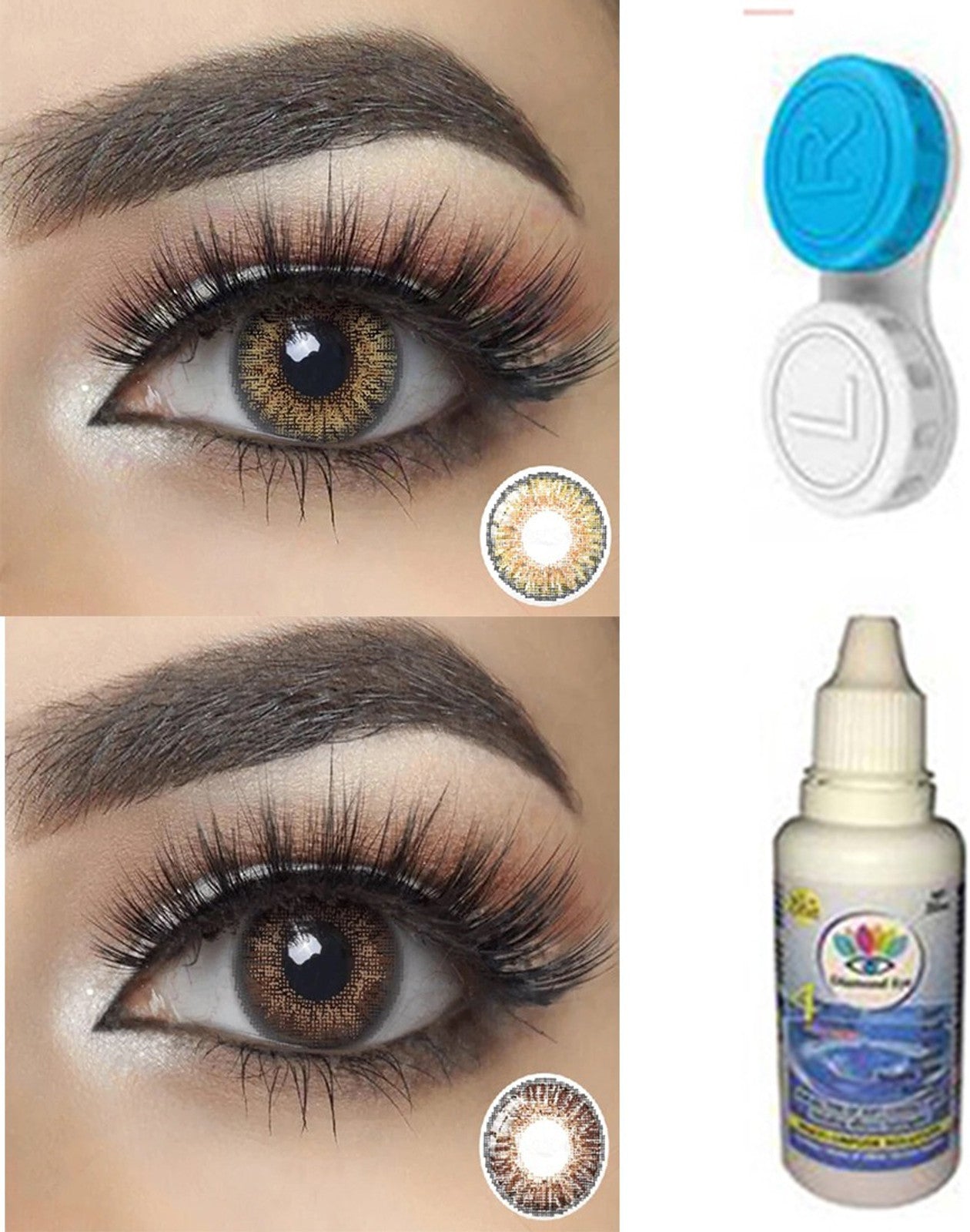 Gold Look Monthly Disposable Contact Lenses – Hazel Brown Color