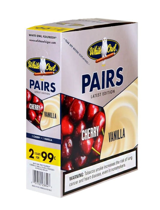 White Owl Cigarillos Pairs Cherry Vanilla
