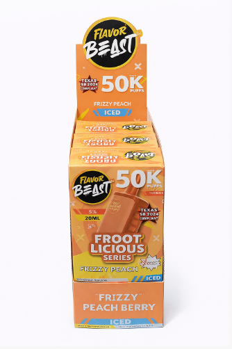 Flavor Beast iced disposable vapes Frizzy peach