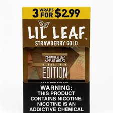 Lil Leaf Strawberry Gold Wraps 10/3PK pack front