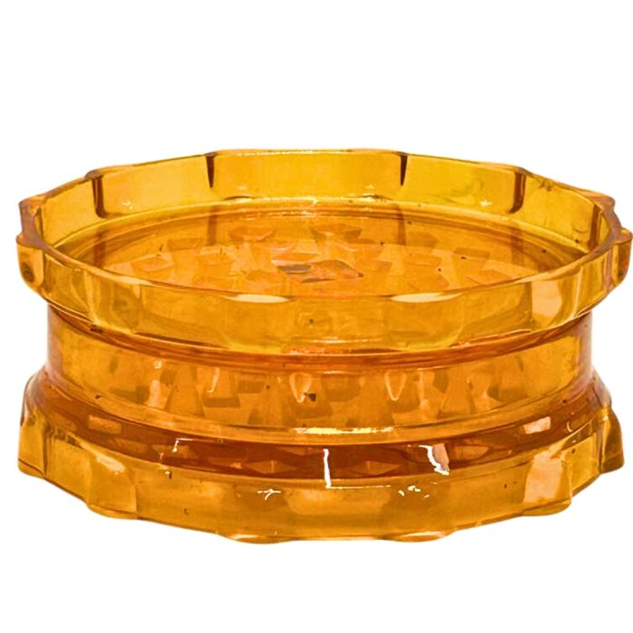 2.5 Inch Transparent Orange Spice Grinder