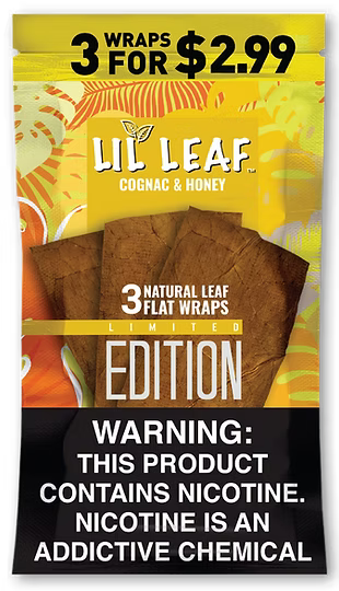 Lil Leaf Cognac & Honey Wraps 10/3PK pack front