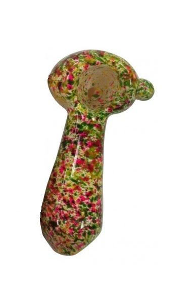 3 Marble Speckled Glass Hand Smoking Pipe