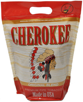 Cherokee 8oz red pipe tobacco bag