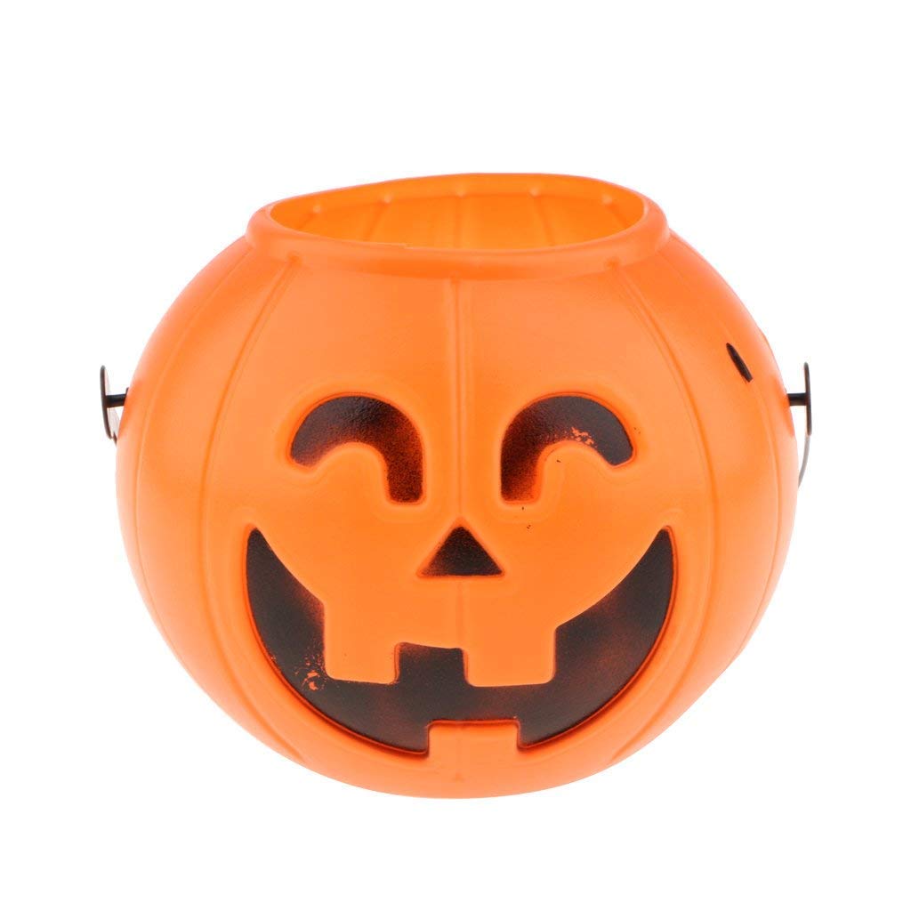 Jack-O-Lantern Pumpkin Candy Basket, Medium