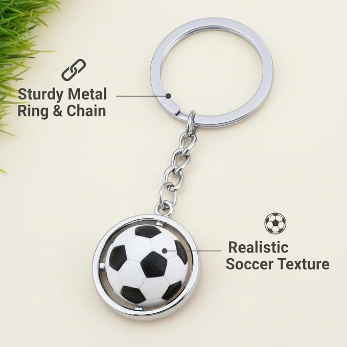 Football Keychain for Boys | Backpack Soccer Charm