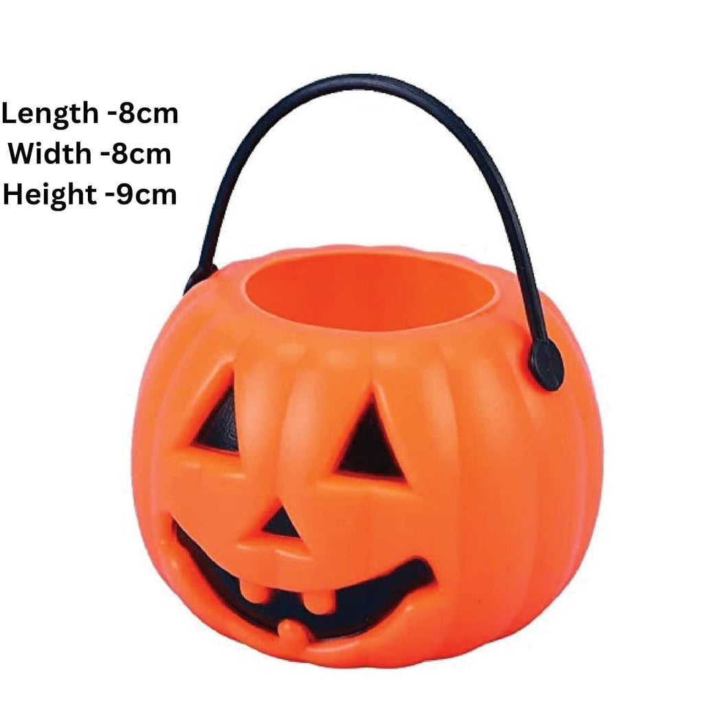 Pumpkin Trick or Treat Candy Basket, Orange and Black