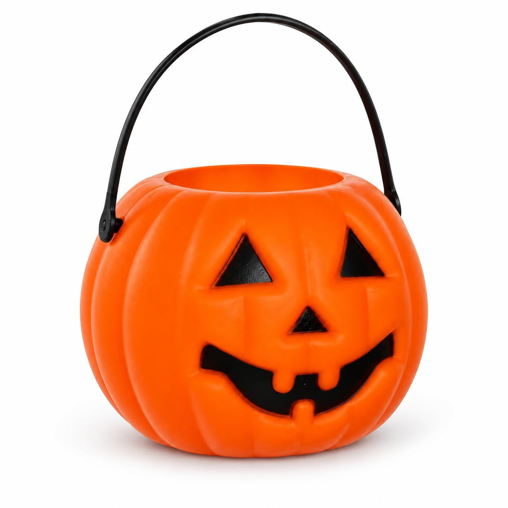 Jack-O-Lantern Pumpkin Candy Basket, Medium