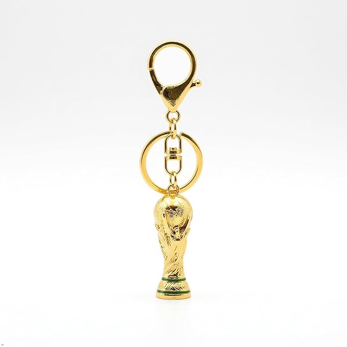 Mini Gold Football Trophy Metal Keychain
