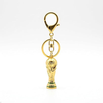 Mini Gold Football Trophy Metal Keychain