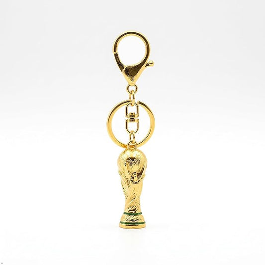 Mini Gold Football Trophy Metal Keychain