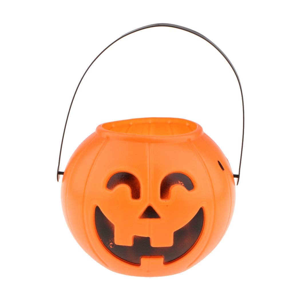 Jack-O-Lantern Pumpkin Candy Basket, Medium