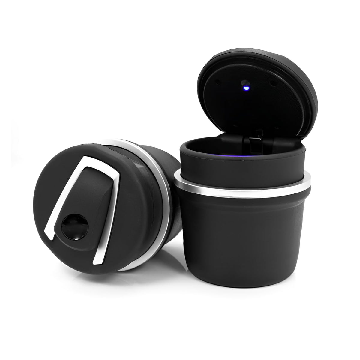 Car Cup Holder Ashtray with LED Indicator, Black