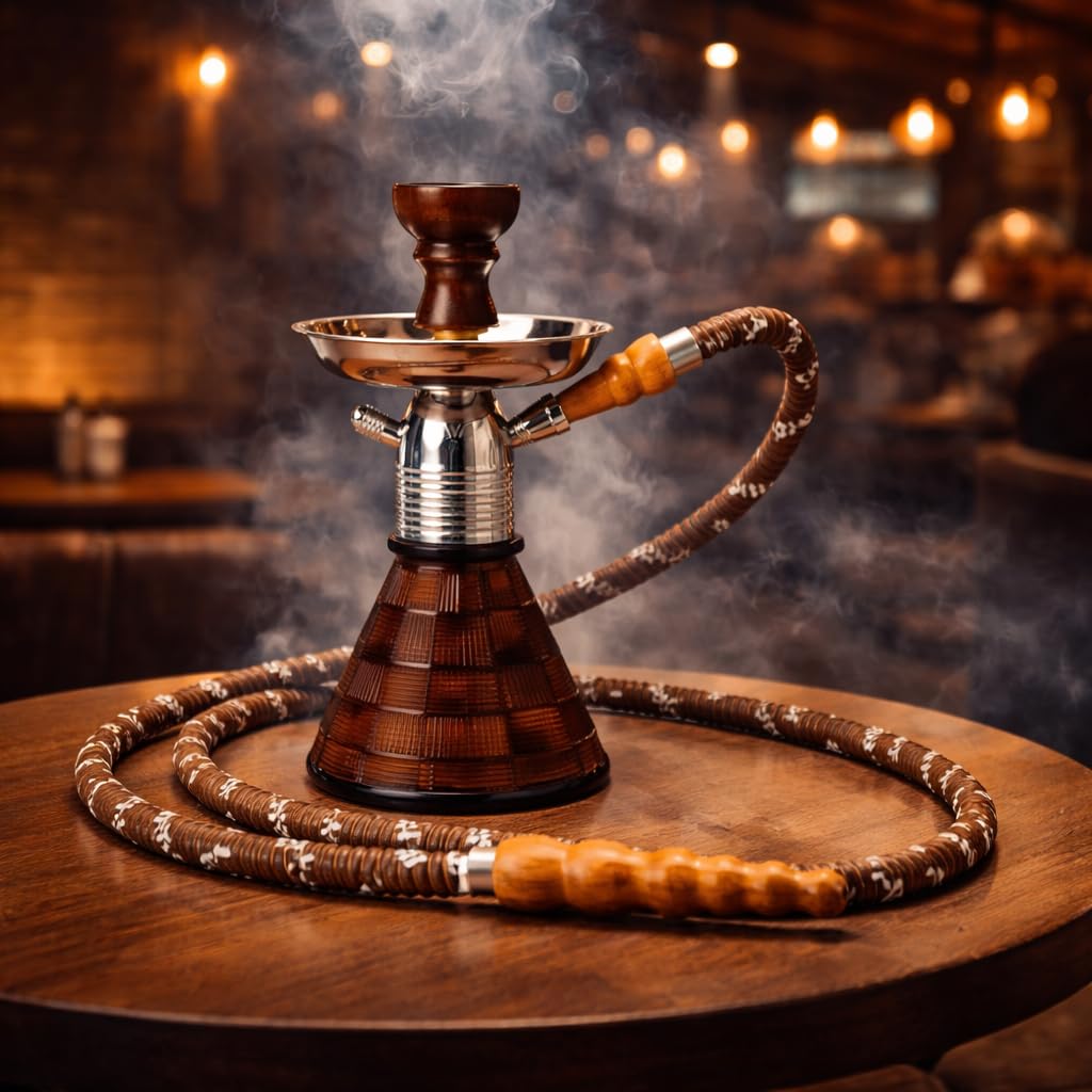 MYA Petite Glass Hookah, 9 Inch, Brown