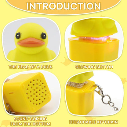 Duck Keyboard Clicker Keychain with Light & Sound