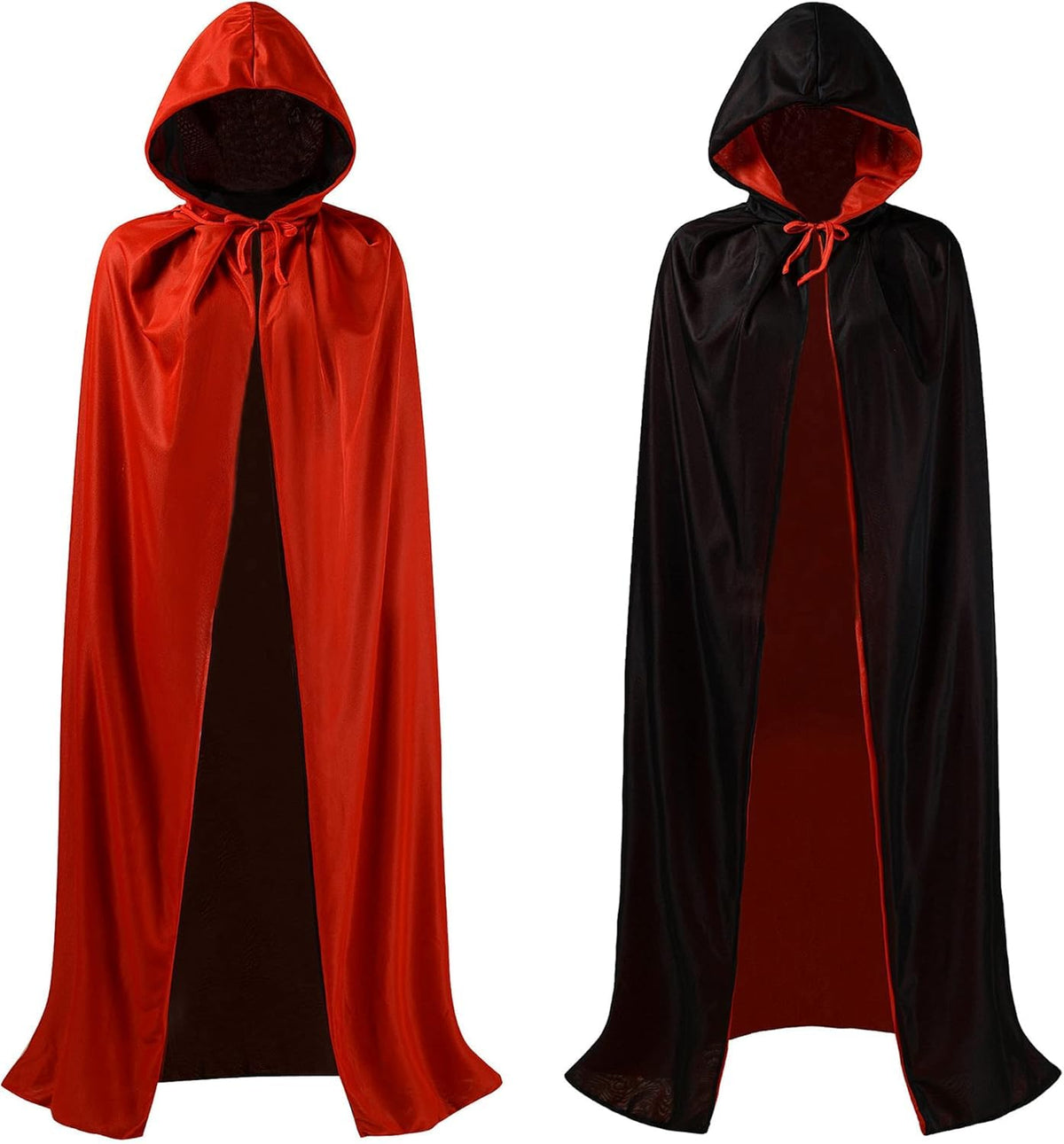 Reversible Hooded Vampire Cape, 140 cm, Adult