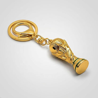 Mini Gold Football Trophy Metal Keychain
