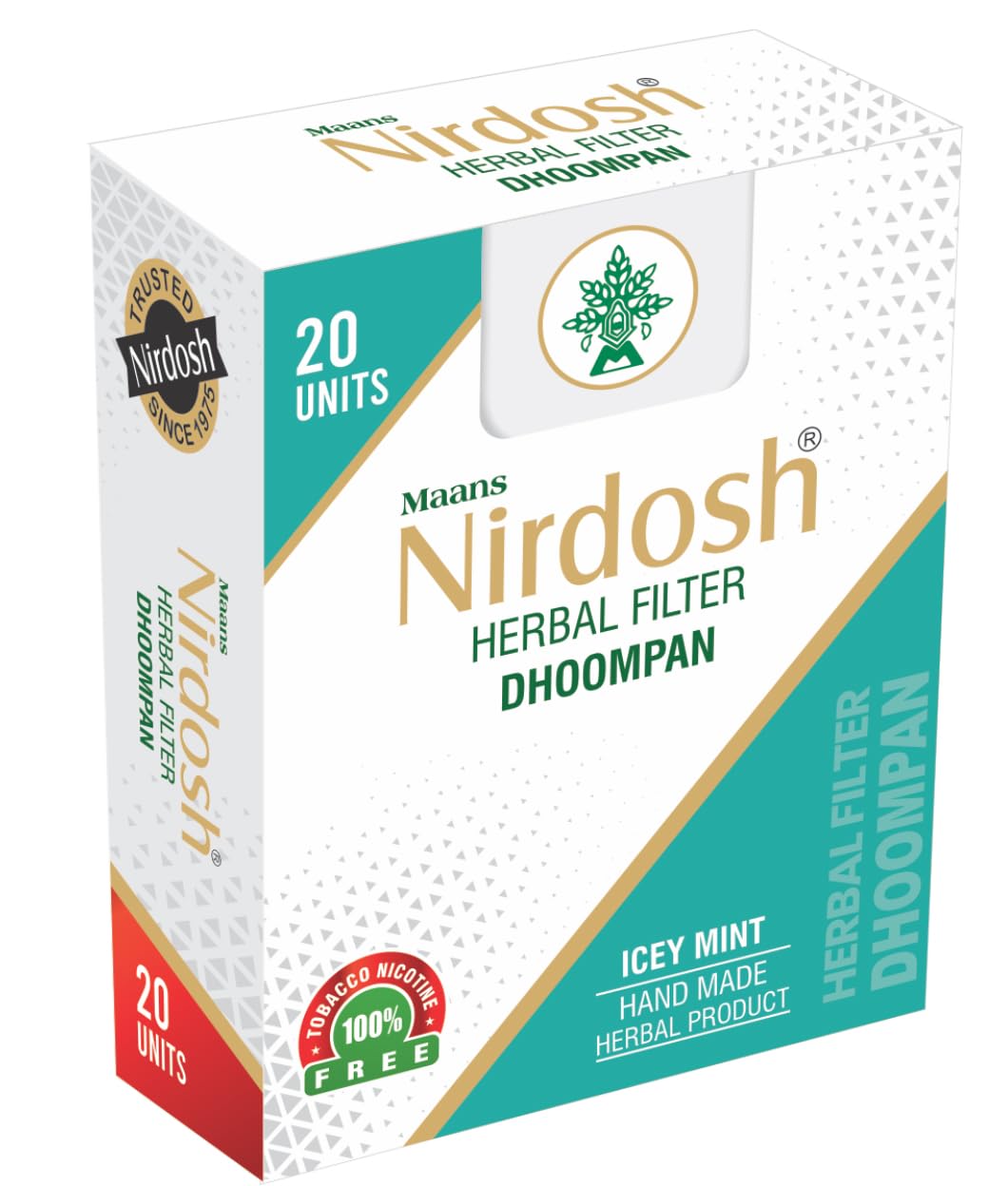 Nirdosh Herbal Cigarettes, Icey Mint, 20 Sticks