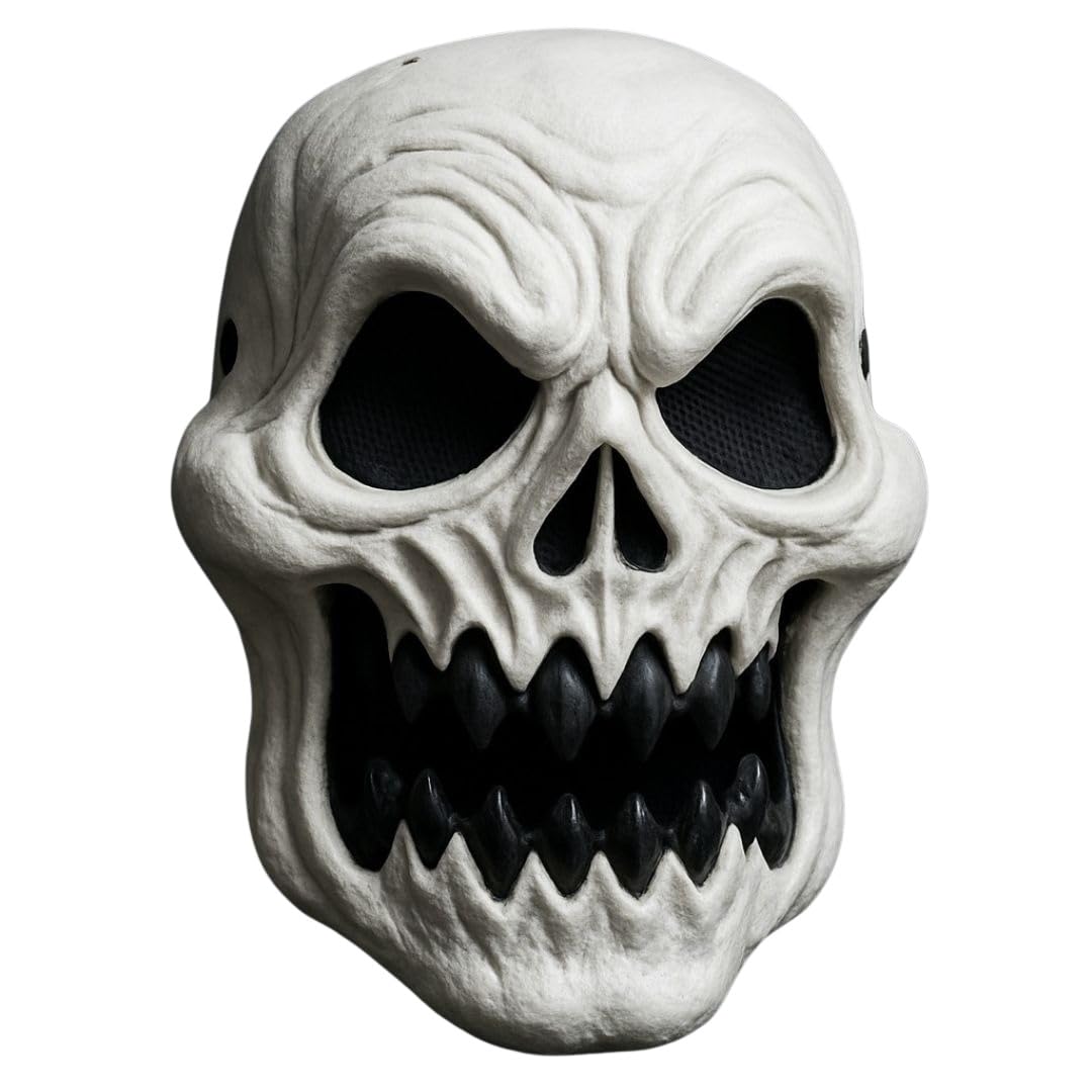 White Skull Skeleton Mask for Adults
