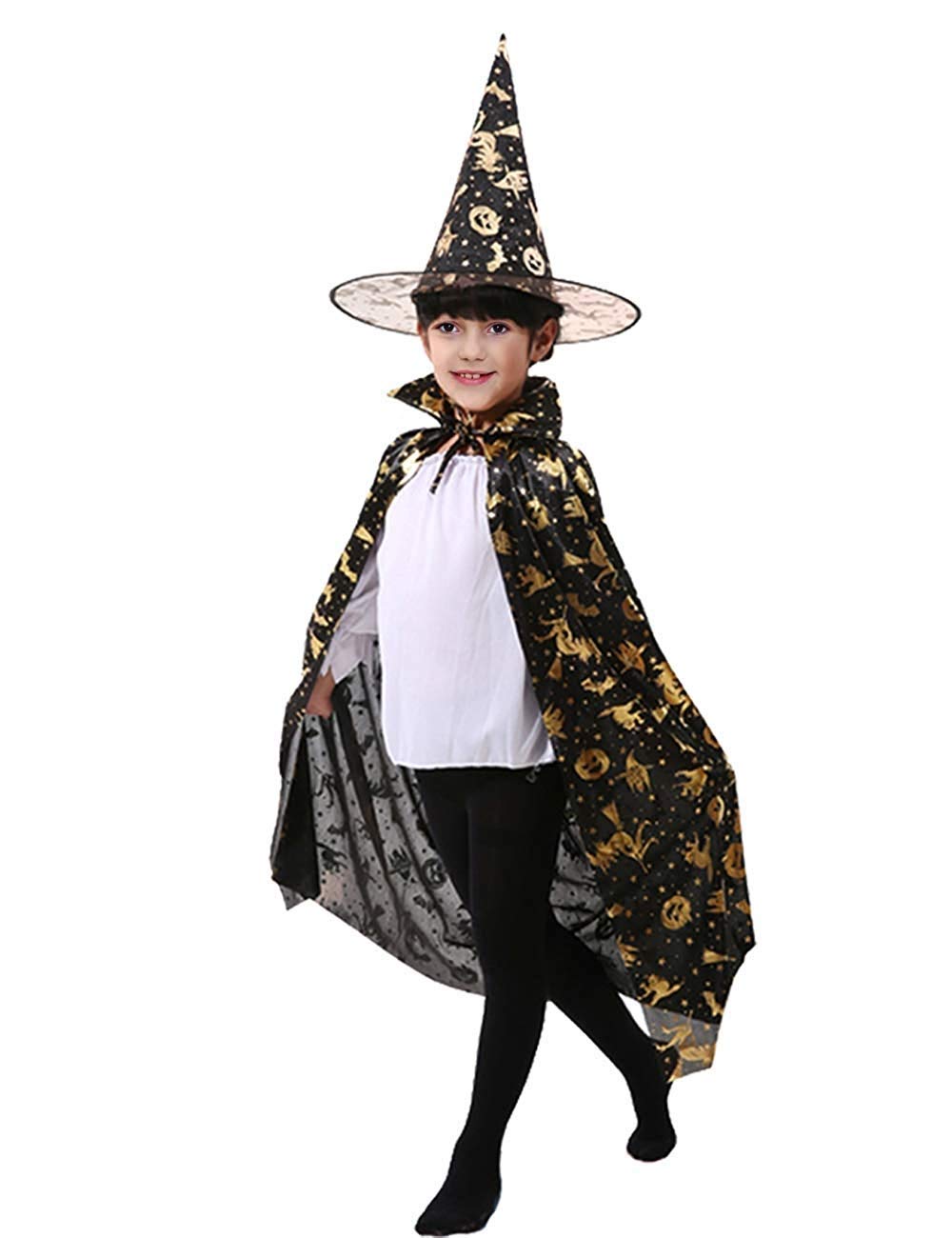 Black Cape and Hat Set for Kids
