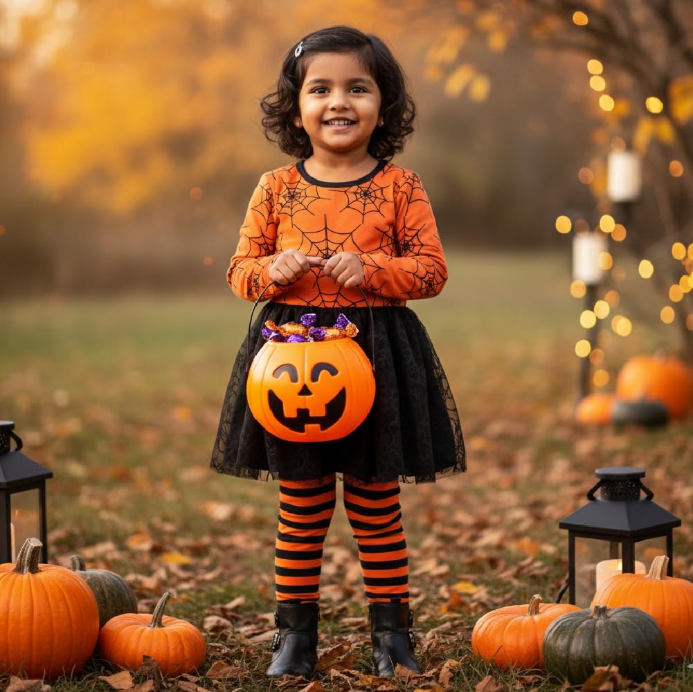 Jack-O-Lantern Pumpkin Candy Bucket, 20 x 18 cm