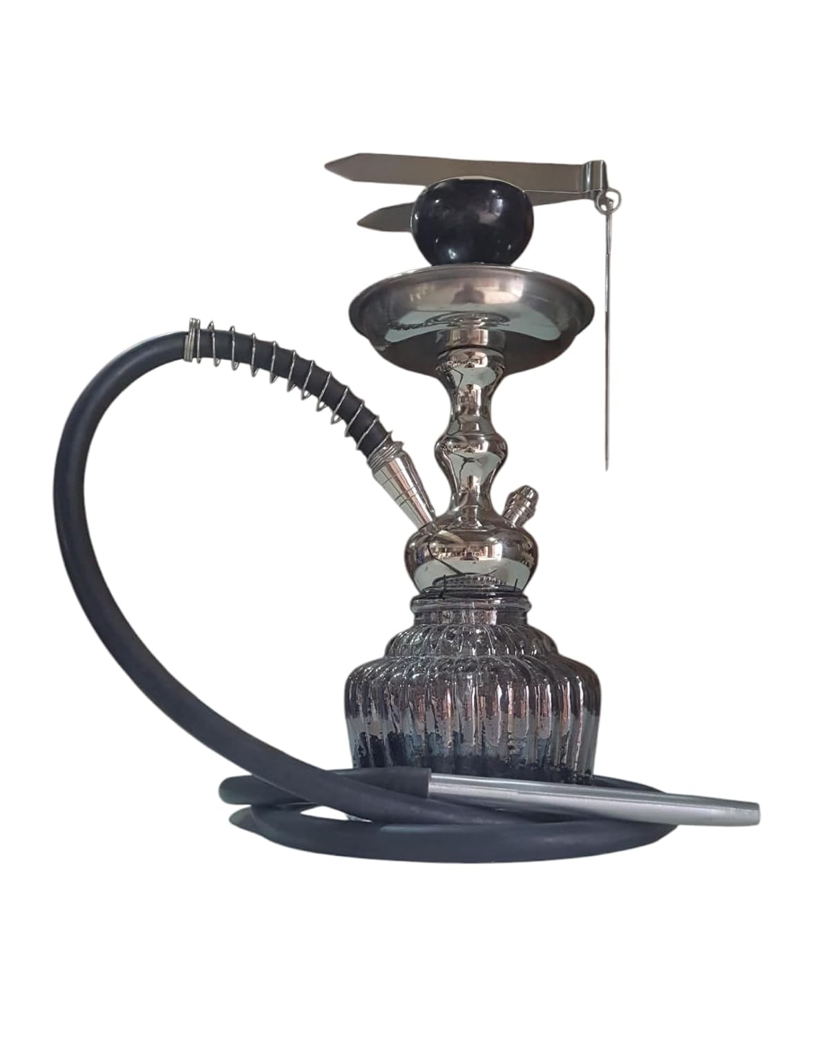 HMS Black Qt Hookah with Silicon Pipe