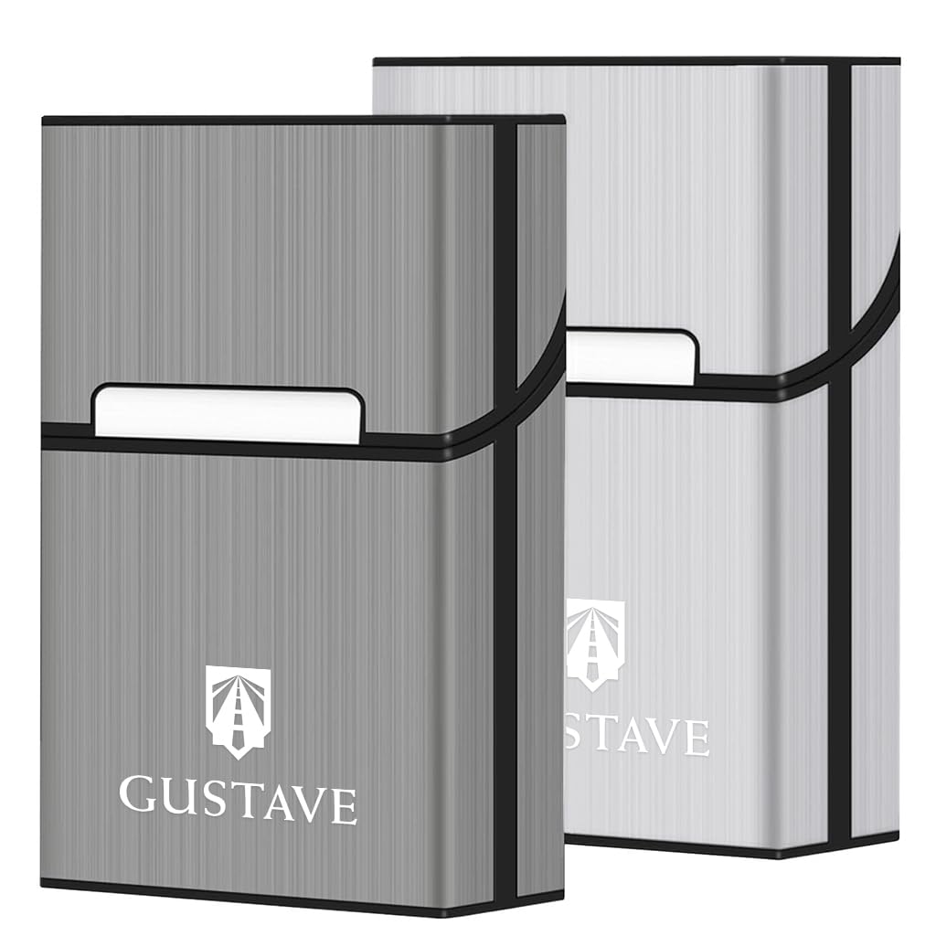 GUSTAVE Cigarette Case King Size, 2-Pack