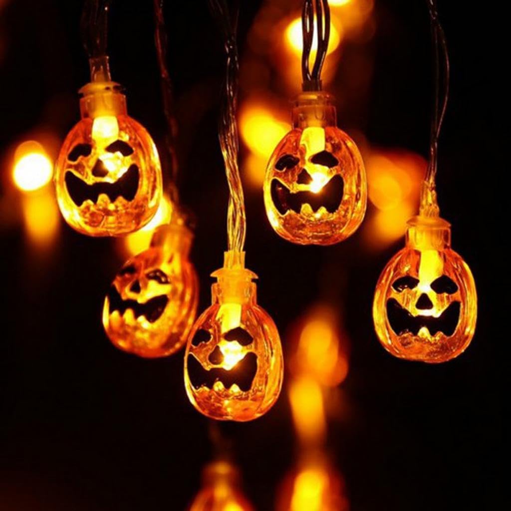 Jack-O-Lantern Pumpkin String Lights, 10 LED - image 2