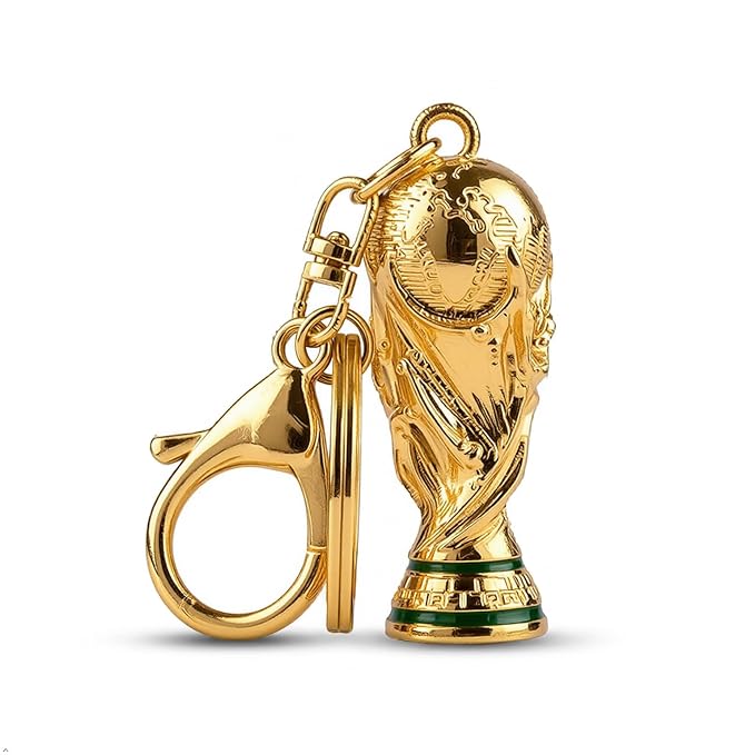 Mini Gold Football Trophy Metal Keychain