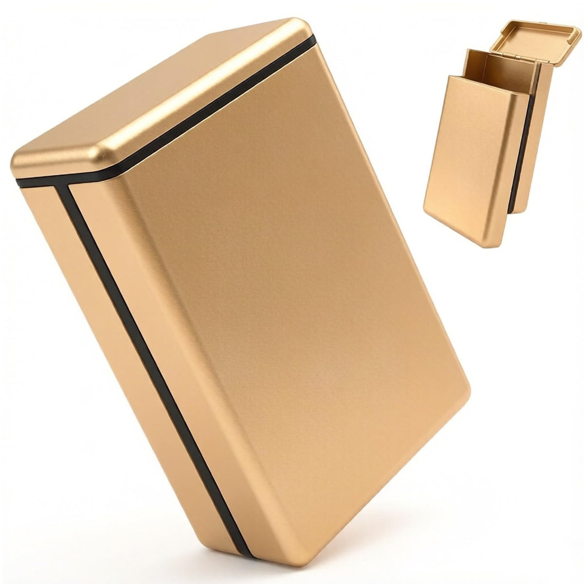 Metal Slide-Open Cigarette Case, 20 Cigarettes