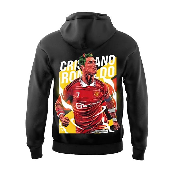 Football Print Cotton Hoodie for Men & Women