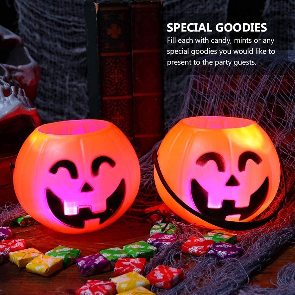 Large Pumpkin Trick or Treat Bucket, 17 cm