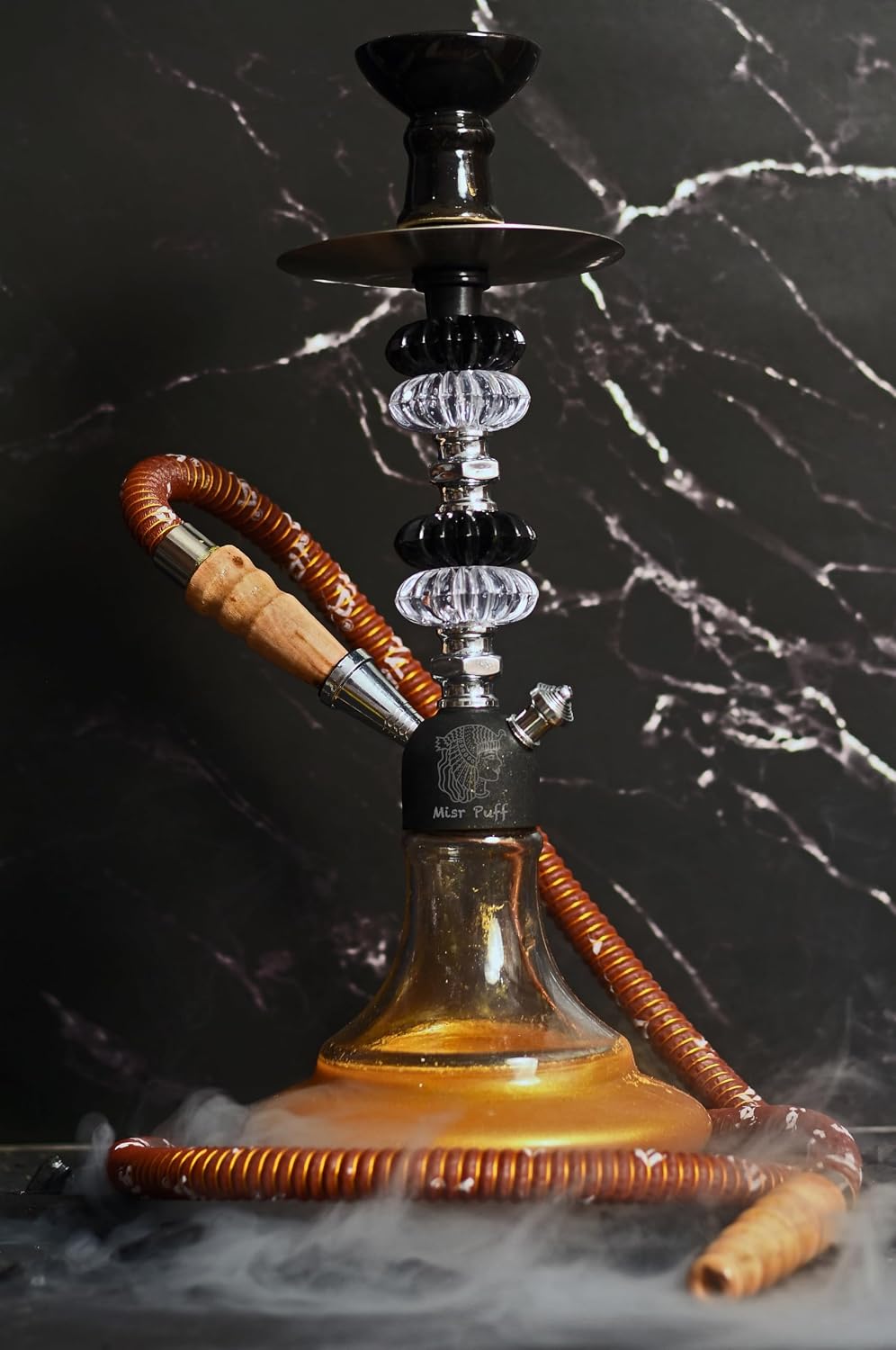 Premium Hookah, 17 Inch, Golden Water Base