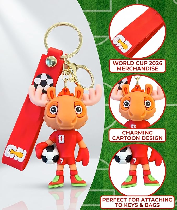 2026 Football Cartoon Keychain Gift