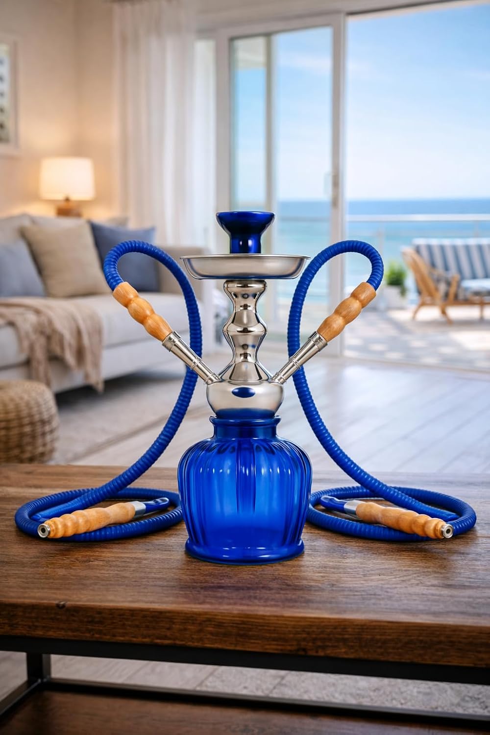 QT Econo Dual Hose Hookah, 12 Inch