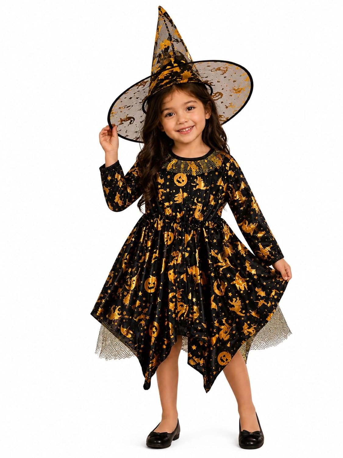 Starry Witch Costume for Kids, Ages 3-4
