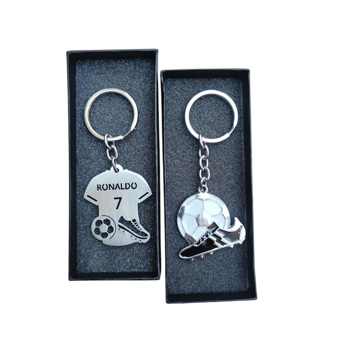 Combo of Premium Football Metal Keychains