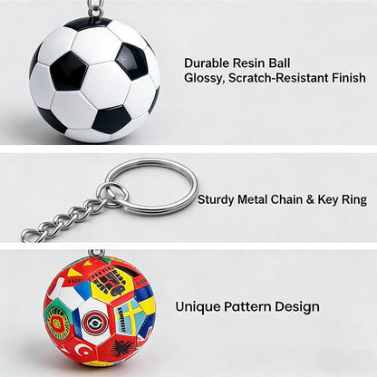2PCS 2026 World Cup Soccer Ball Keychain Set