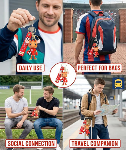 2026 Football Cartoon Keychain Gift