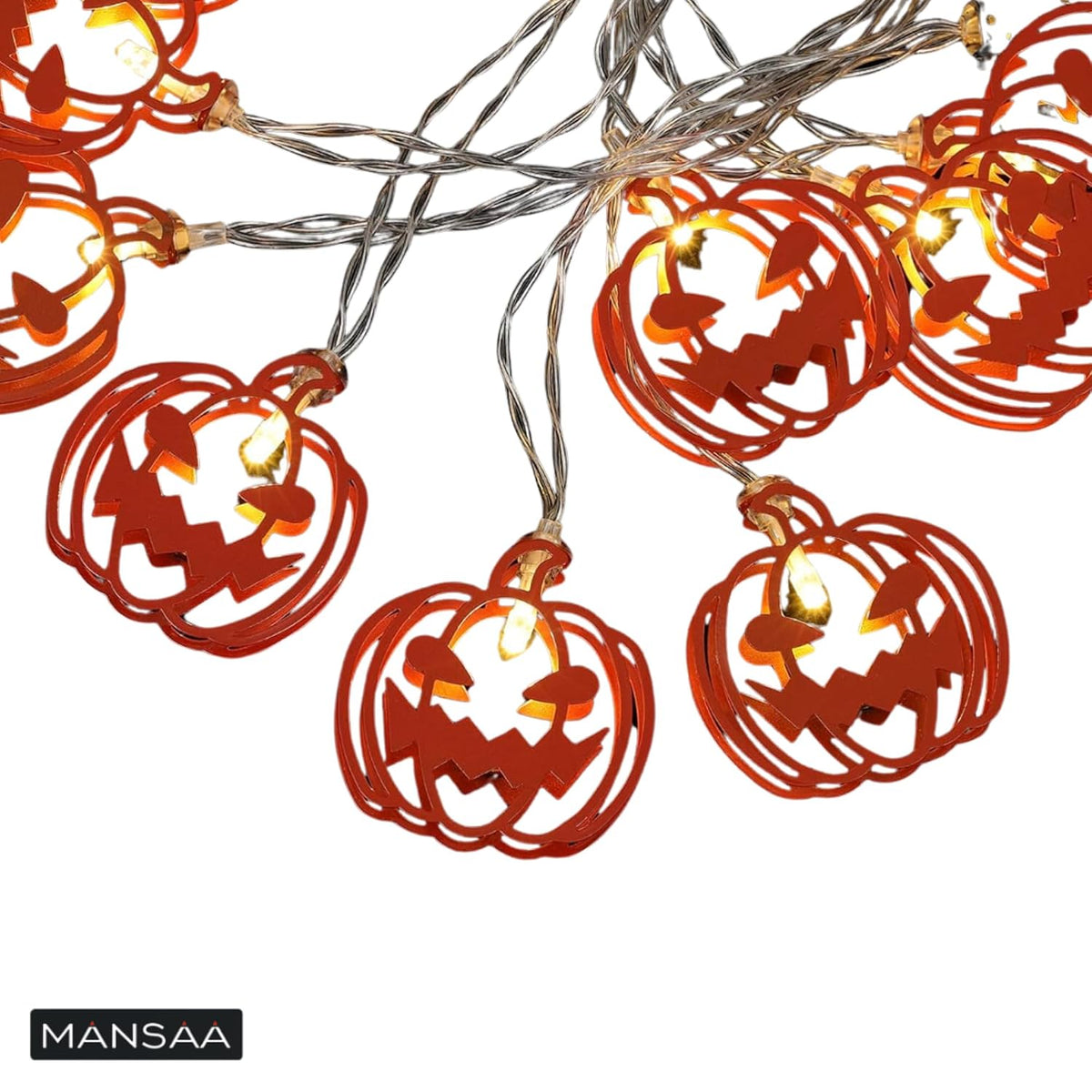 Metal Jack-O-Lantern Pumpkin String Lights, 2 m - image 3