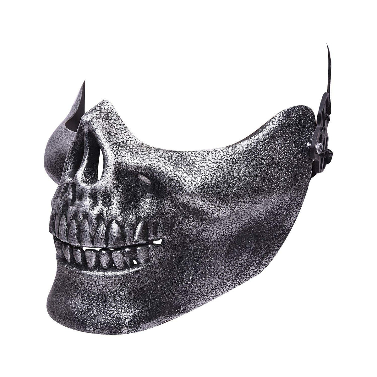Silver Half Face Skull Mask